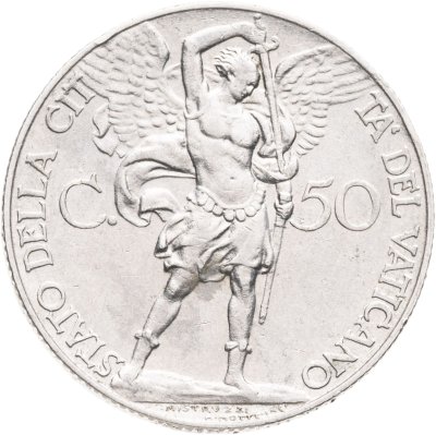 купить Ватикан 50 чентезимо (centesimi) 1930