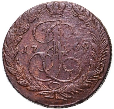 купить 5 копеек 1769 ЕМ орёл 1770-1777, нового образца