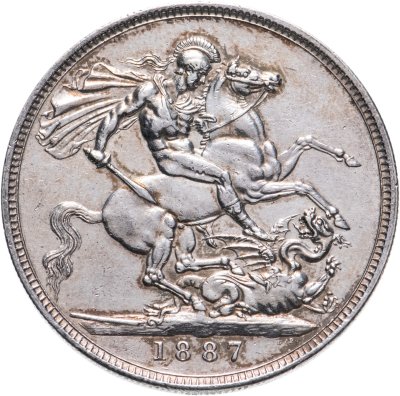 купить Великобритания 1 крона 1887 Королева Виктория