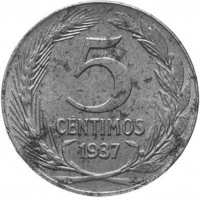 купить Испания 5 сентимо 1937