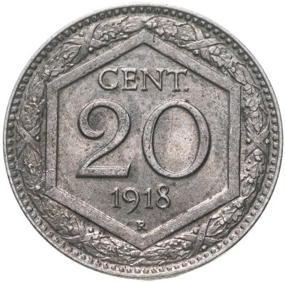 купить Италия 20 чентезимо (centesimi) 1918