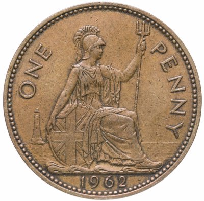 купить Великобритания 1 пенни 1962