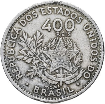купить Бразилия 400 реалов (рейс, reis) 1901