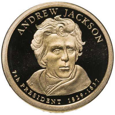 купить США 1 доллар (dollar) 2008 S Proof Эндрю Джексон знак монетного двора "S" - Сан-Франциско