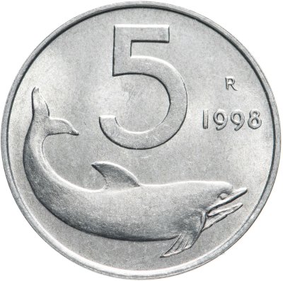 купить Италия 5 лир 1998