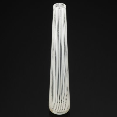 купить Высокая интерьерная ваза лаконичной формы со строгим геометрическим декором, Dino Martens?, стекло, двухцветное, Murano, Италия, 1950-1970 гг.