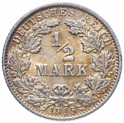 купить Германия, Германская Империя 1/2 марки 1915 G