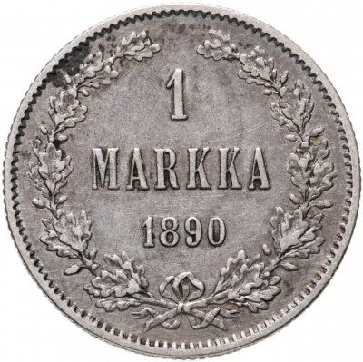 купить 1 марка 1890 L, монета для Финляндии