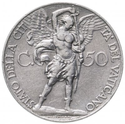 купить Ватикан 50 чентезимо (centesimi) 1933