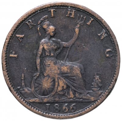 купить Великобритания 1 фартинг (farthing) 1866