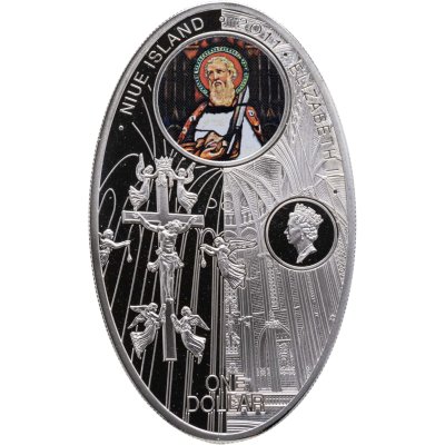 купить Ниуэ 1 доллар 2011 "Готические кафедральные соборы - Собор святого креста и святой Евлалии Барселона", с сертификатом.
