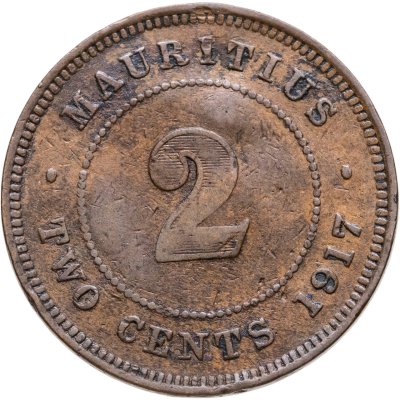 купить Маврикий 2 цента (cents) 1917