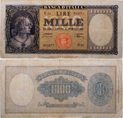 купить Италия 1000 лир 1947