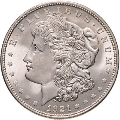 купить США 1 доллар (dollar) 1921 Morgan Dollar (доллар Моргана) без обозначения монетного двора