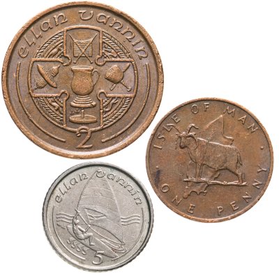 купить Остров Мэн набор 3 монет 1, 2, 5 пенсов 1976-1993 гг