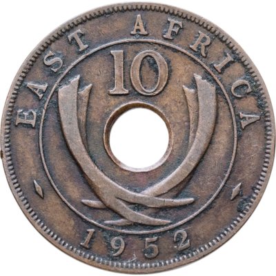 купить Британская Восточная Африка 10 центов (cents) 1952