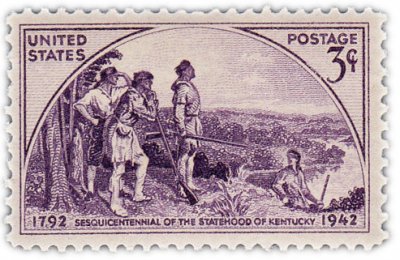 купить США 3 цента 1942 "150 лет государственности Кентукки"