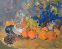 Купить Картина «Мандарины под ёлкой», холст, масло, художник Ирина Мелихова, Россия, 2019 г.