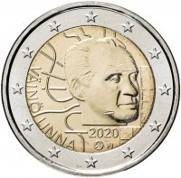 Купить Финляндия 2 евро (euro) 2020 "100 лет со дня рождения Вяйнё Линна"