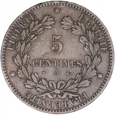 купить Франция 5 сентимов 1877