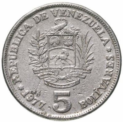 купить Венесуэла 5 боливаров (bolivares) 1977
