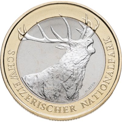 купить Швейцария 10 франков (francs) 2009 "Швейцарский национальный парк - олень"