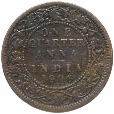 купить Индия (Британская) 1/4 анны (anna) 1906