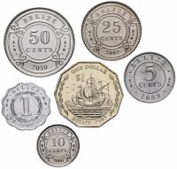купить Белиз набор монет 2000-2012 (6 штук, UNC)