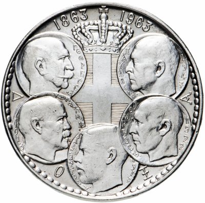 купить Греция 30 драхм 1963 "100-летие правления династии Глюксбургов в Греции"