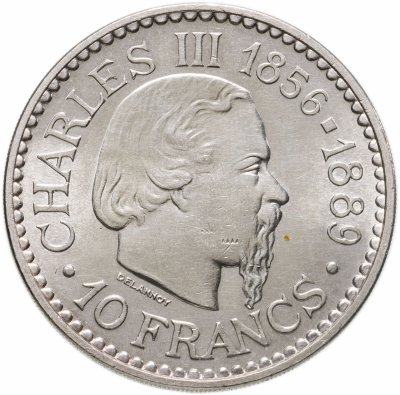 купить Монако 10 франков (francs) 1966 110 лет вступлению на престол Чарльза III