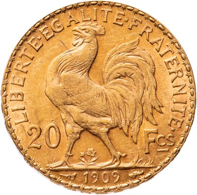 купить Франция 20 франков (francs) 1909