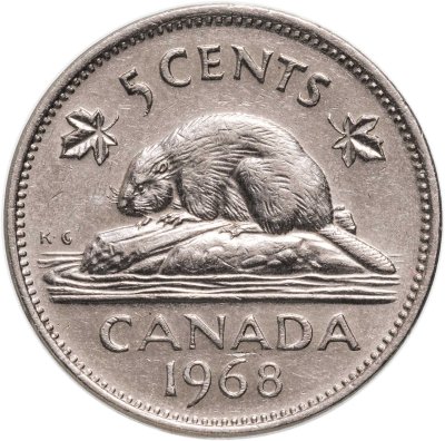 купить Канада 5 центов 1968