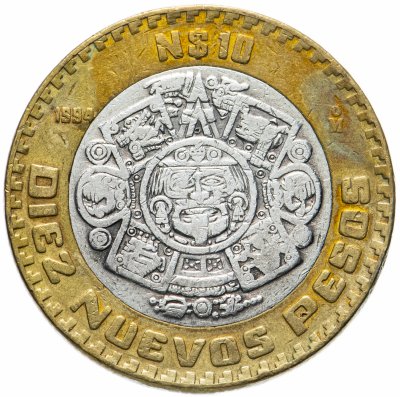 купить Мексика 10 новых песо (nuevos pesos) 1994