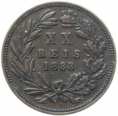 купить Португалия 20 реалов (рейс, reis) 1883