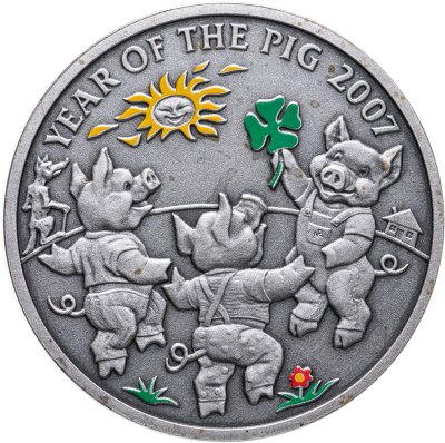 купить Ниуэ 1 доллар (dollar) 2006 "Китайский гороскоп - год свиньи Три поросёнка"