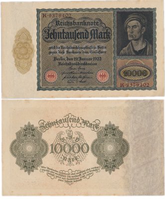 купить Германия 10000 марок 1922 год (Pick 71)