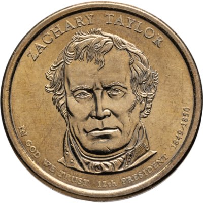 купить США 1 доллар (dollar) 2009 "Закари Тейлор (12-й президент США)", знак монетного двора "P" - Филадельфия