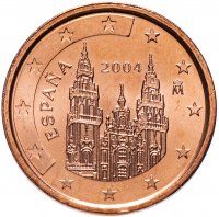 купить Испания 2 цента (cents) 2004