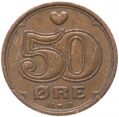 купить Дания 50 эре 1989-2019, случайная дата