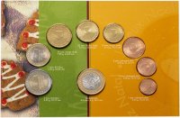Купить Нидерланды 2004 официальный годовой набор евро из 8 монет и жетона "На Рождество" в буклете