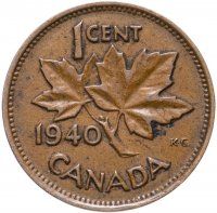 купить Канада 1 цент (cent) 1937-1947, случайная дата