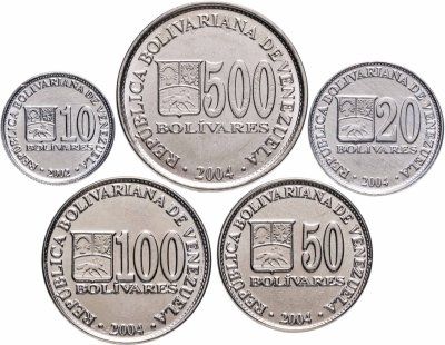купить Венесуэла набор монет 2002-2004 (5 шт.)