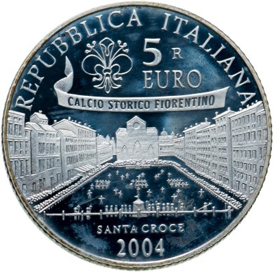 купить Италия 5 евро (euro) 2004 Чемпионат мира по футболу 2006, Германия