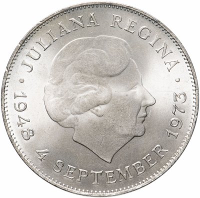 купить Нидерланды 10 гульденов (gulden) 1973 "25 лет правления Королевы Юлианы"