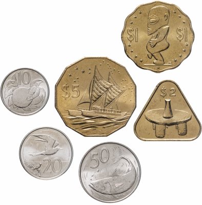 купить Кука острова - набор 6 монет - 10, 20, 50 центов 1, 2, 5 долларов 2015 UNC