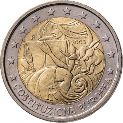 купить Италия 2 евро (euro) 2005 "Годовщина принятия конституции Европейского Союза"