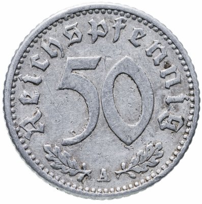 купить Германия, Третий рейх 50 рейхспфеннигов 1943 "А"