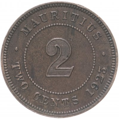 купить Маврикий 2 цента (cents) 1923