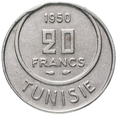 купить Тунис 20 франков (francs) 1950