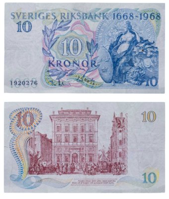 купить Швеция 10 крон 1968